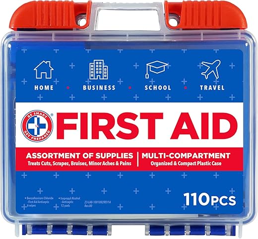 110 pc First Aid Kit for All: Essential Emergency Supplies for Everyone