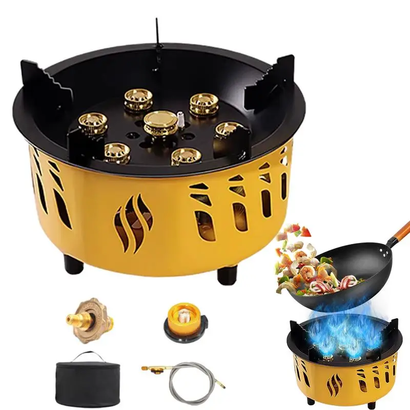 20000W Camping Stove Strong Fire Stove Burner Portable Tourist Camping Burners Folding Hiking Picnic BBQ Cooking Equipment