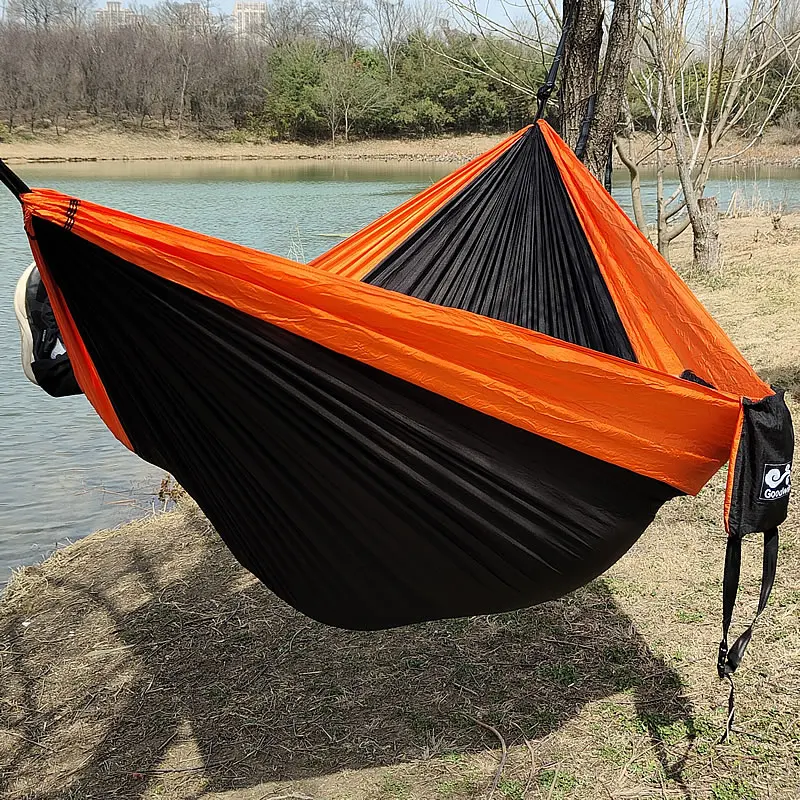 300X200CM Double Person Outdoor Garden Camping Hammock Lightweight Parachute Nylon Travel Hiking Swing Hang Sleeping Bed