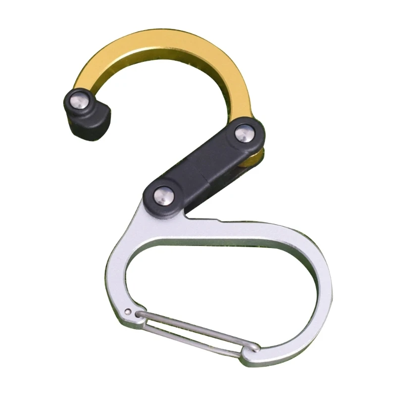 A9LD Lightweight Carabiner Clip and Hook Backpack Hanger Outdoor Survival Climbing Carabiner Rotating Hook Easy to Use