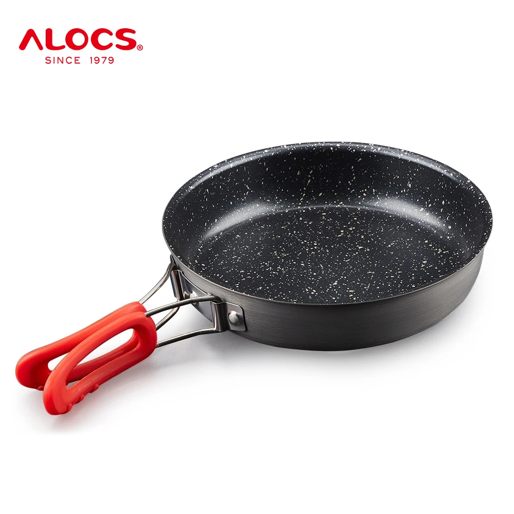 ALOCS Portable Compact Camping 18cm 7" Folding Non-Stick Frying Fry Pan Frypan Cookware For Outdoor Hiking Picnic Backpacking