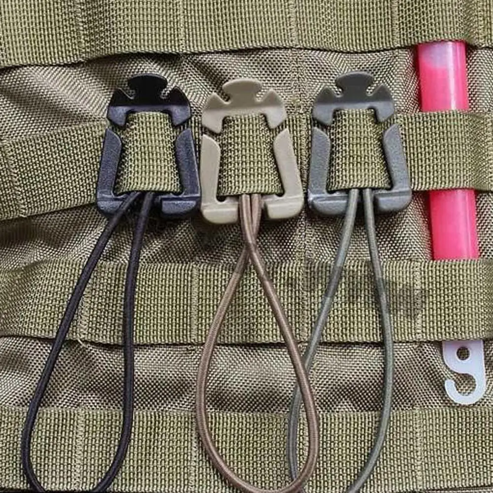 Hanging Buckle Backpack Management Outdoor Backpack Gear Clip Set for Camping Hiking Durable Elastic Rope for Strap