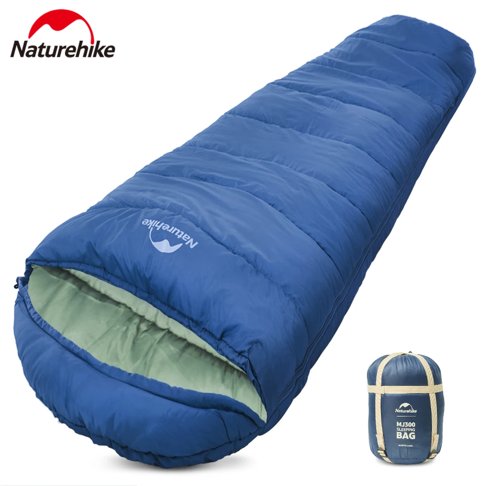 Naturehike MJ300 Sleeping Bag Ultralight Waterproof Mummy Sleeping Bag 4 Season Cotton Outdoor Camping Sleeping Bag