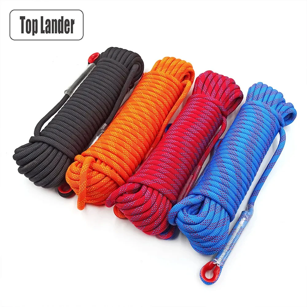 Outdoor 8mm Climbing Rope Rock High Strength Static Survival Emergency Fire Rescue Safety Rope Cord Hiking Accessory Equipment