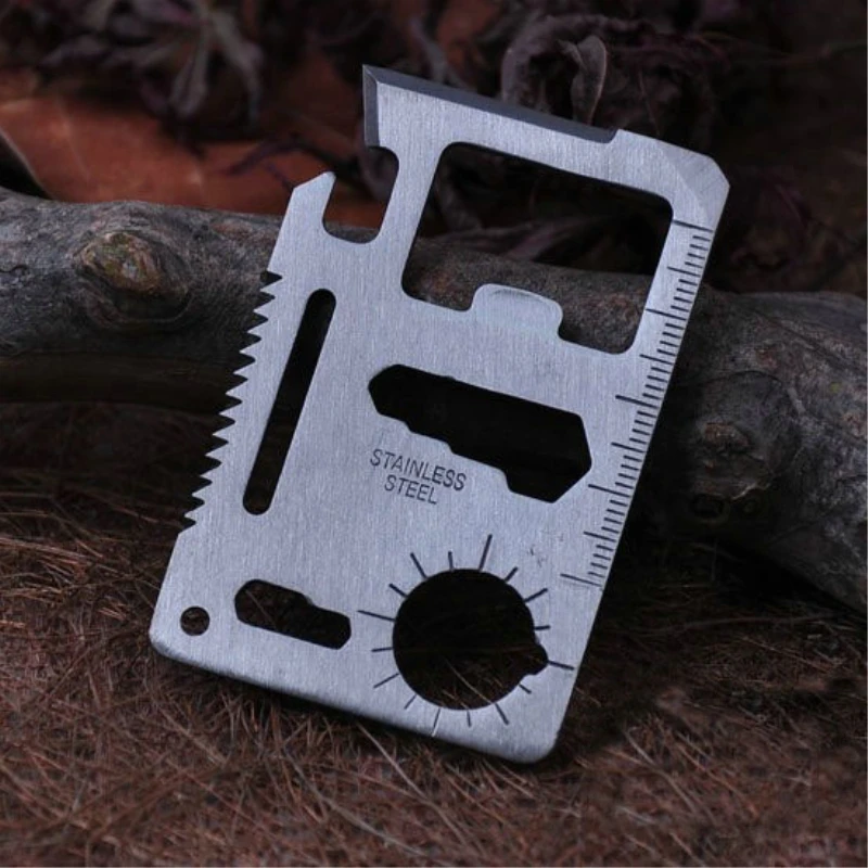 Pocket Tool Multifunction Credit Edc Outdoor Bottle Survive Gear Card Multi Multipurpose Gadget Camping Opener Wallet Kit