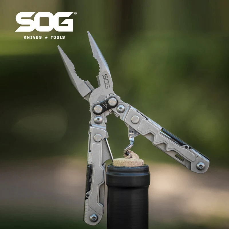 SOG 17 in 1 PowerLitre Multi-Tool Tactical Folding Pliers Pocket Mini EDC Multifunctional Tools Survival Outdoor Camping Gadgets