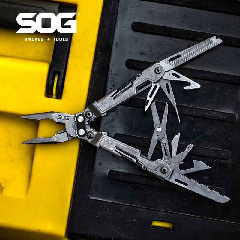 SOG 18 in 1 PowerPint Multi-Tool Pliers Mini EDC Fishing Folding Hand Tools Outdoor Survival Camping Equipments- PP1001/1002-CP