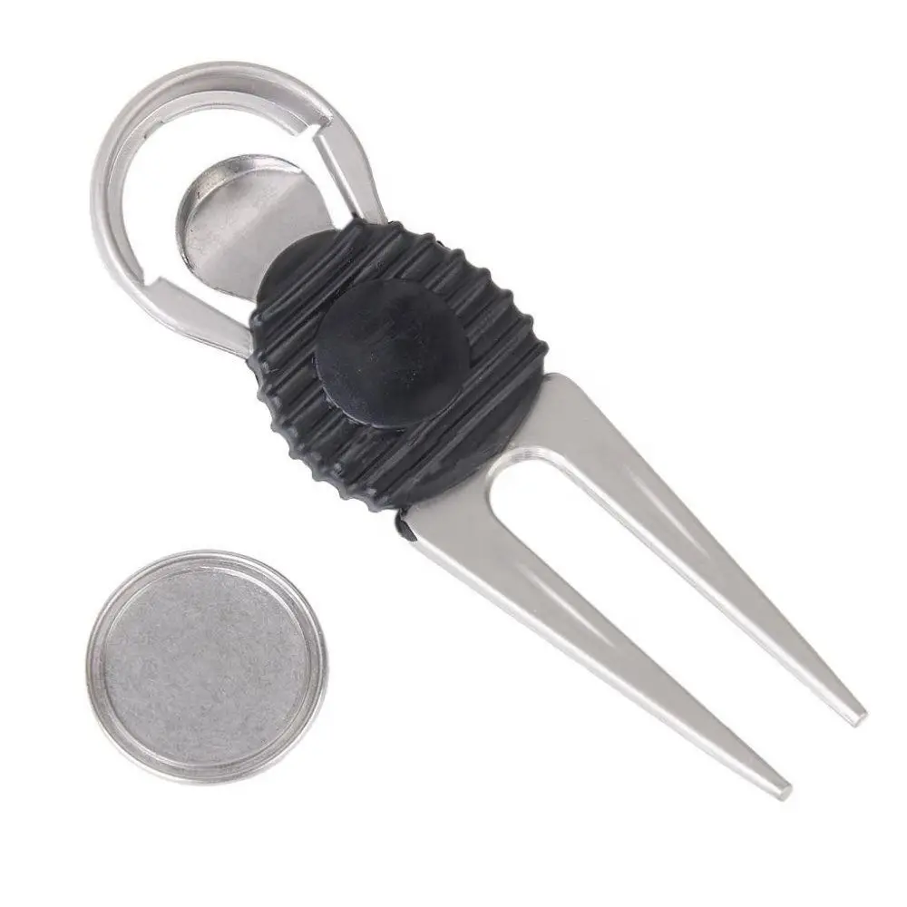 Zinc Alloy Golf Ball Marker Fork Anti-slip Easy to use Golf Divot Tool Reusable Multi-function Golf Pitch Outdoor