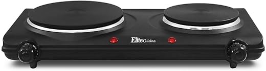 Elite Gourmet Double Cast Iron Burner