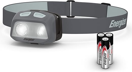 Energizer HDL40 LED Headlamp, 500 Lumen, IPX7 Waterproof, Multi-Colored Headlamp, Hands-Free Light, Batteries Included