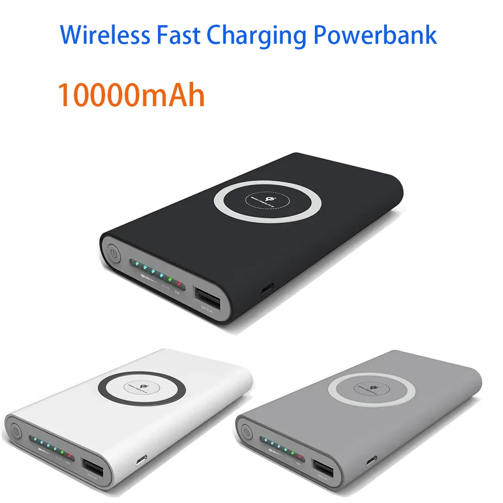 10000mAh Power Bank Two-Way Wireless Fast Charging Powerbank Portable Charger Type-C External Battery For IPhone 14 13 Samsung