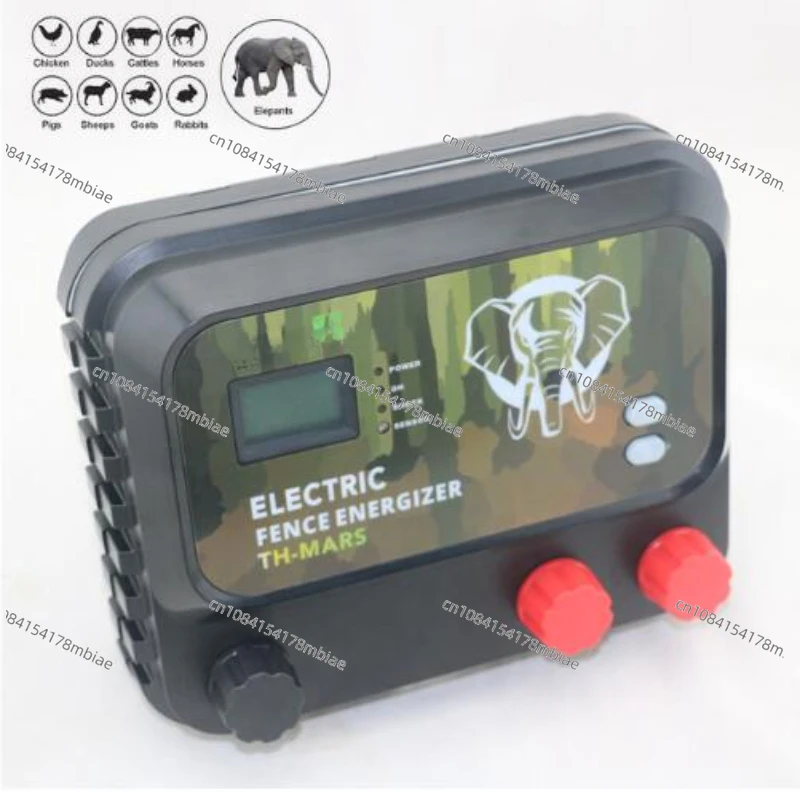 30 Km 12J Solar Power Electric Fence Energizer for Farm Wild Animal Fencing AC Charger Power Energizer