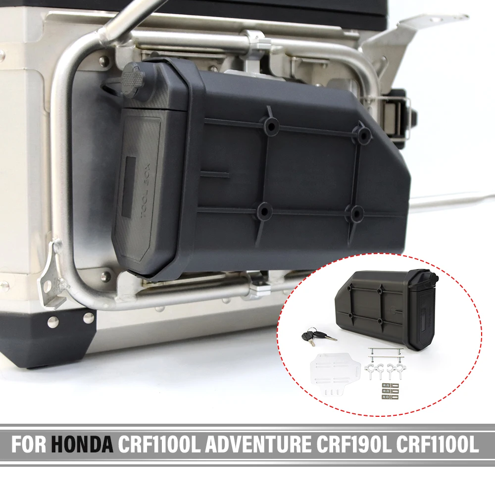 For Honda CRF1100L Adventure CRF190L CRF1100L Motorcycle Side Decorative Box Waterproof Toolbox First-aid/ Breakdown kit Toolbox