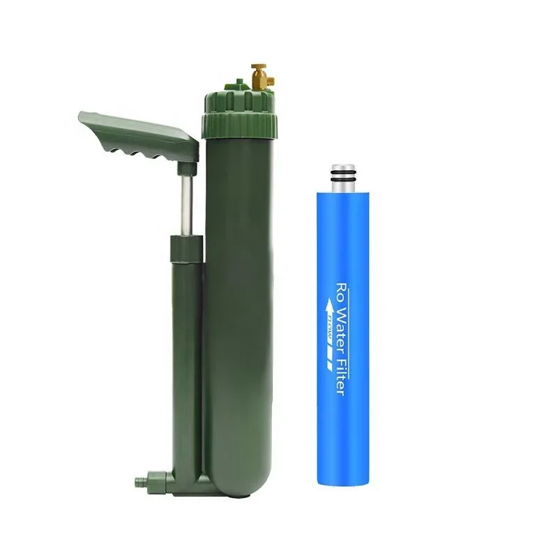 Reverse Osmosis 0.0001 Micron Survival Drinking Camping Hiking Ro Water Purifier Portable Hand Pump Outdoor Water Filter