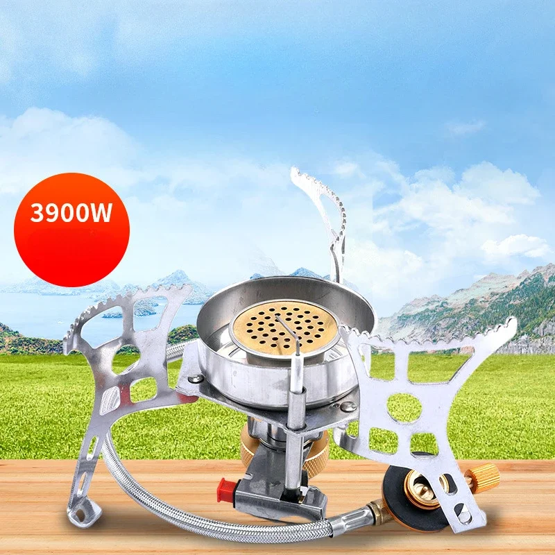 Widesea Camping Tourist Burner 3000W Gas Stove Cookware Portable Furnace Picnic Barbecue Tourism Supplies Outdoor Recreation